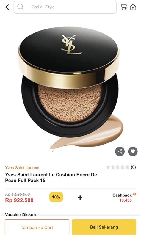 harga ysl cushion foundation